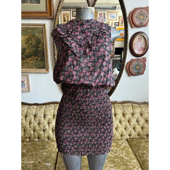 Free People Floral Smocked Bottom Top Dress Size Medium - Picture 1 of 4